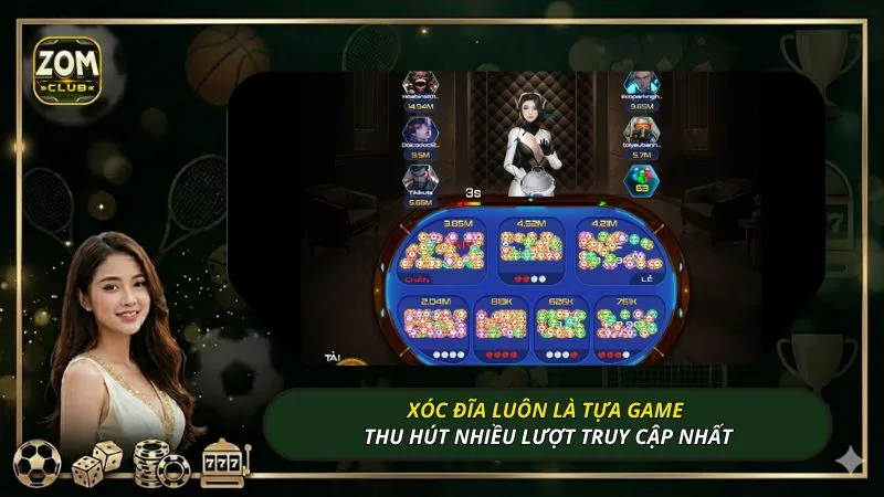 Xóc đĩa luôn là tựa game thu hút nhiều lượt truy cập nhất